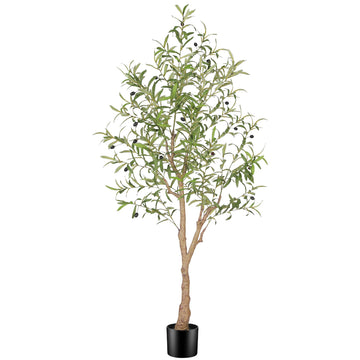 5FT Artificial Olive Tree with Realistic Leaves & Natural Trunk