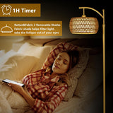 Arc Floor Lamp with 3 Color Temperatures, LED Gold Floor Lamp with Remote & Stepless Dimmable Bulb
