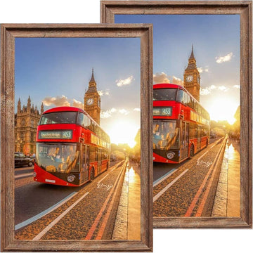 Vintage Brown 24x36 Rustic Poster Frames 2 Pack, Wall Hanging Decor | Timeless vintage aesthetic matches diverse