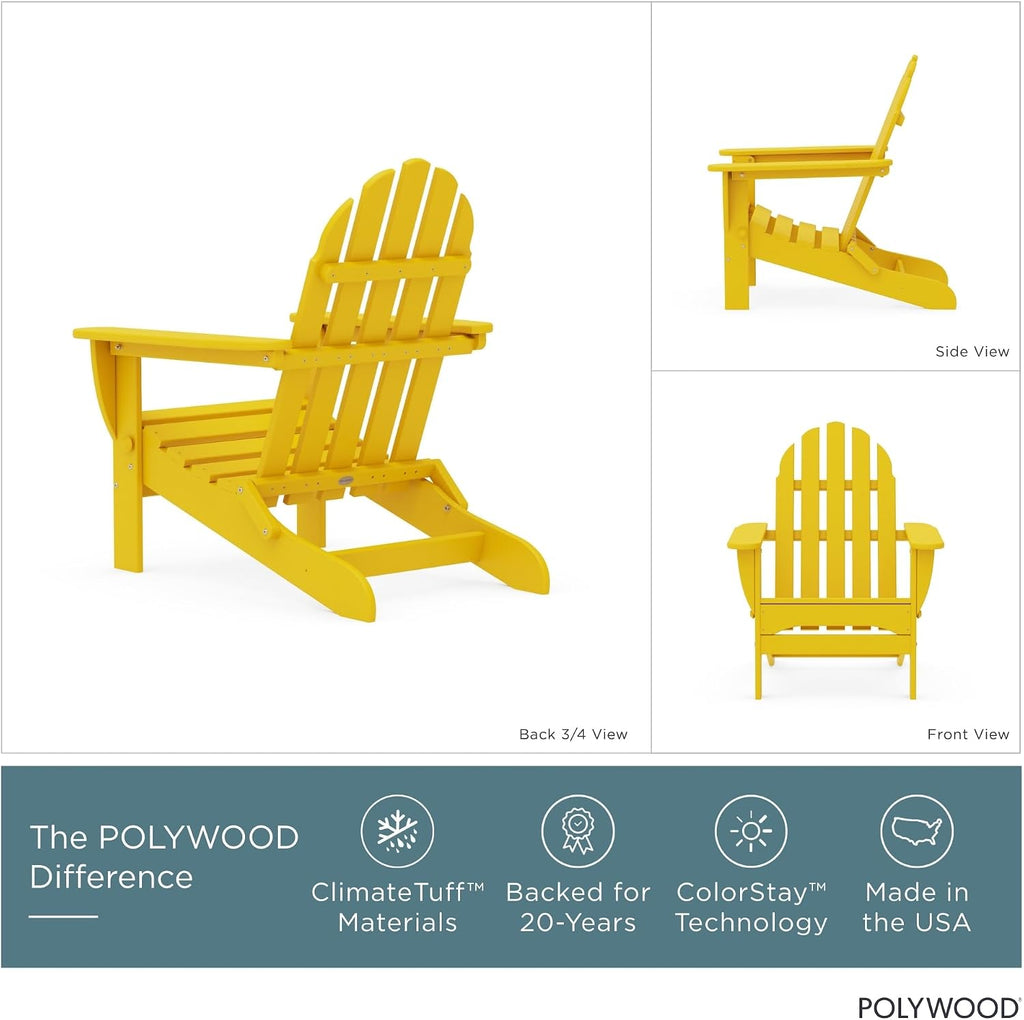 AD5030LE Classic Folding Adirondack Chair, Lemon