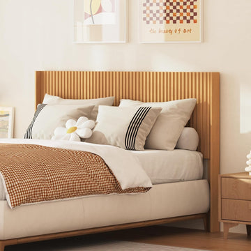 King Headboard Only, 80" Wide Headboard, Mid Century Modern Farmhouse Boho HeadBoard, Fluted Panel, Wall Mount