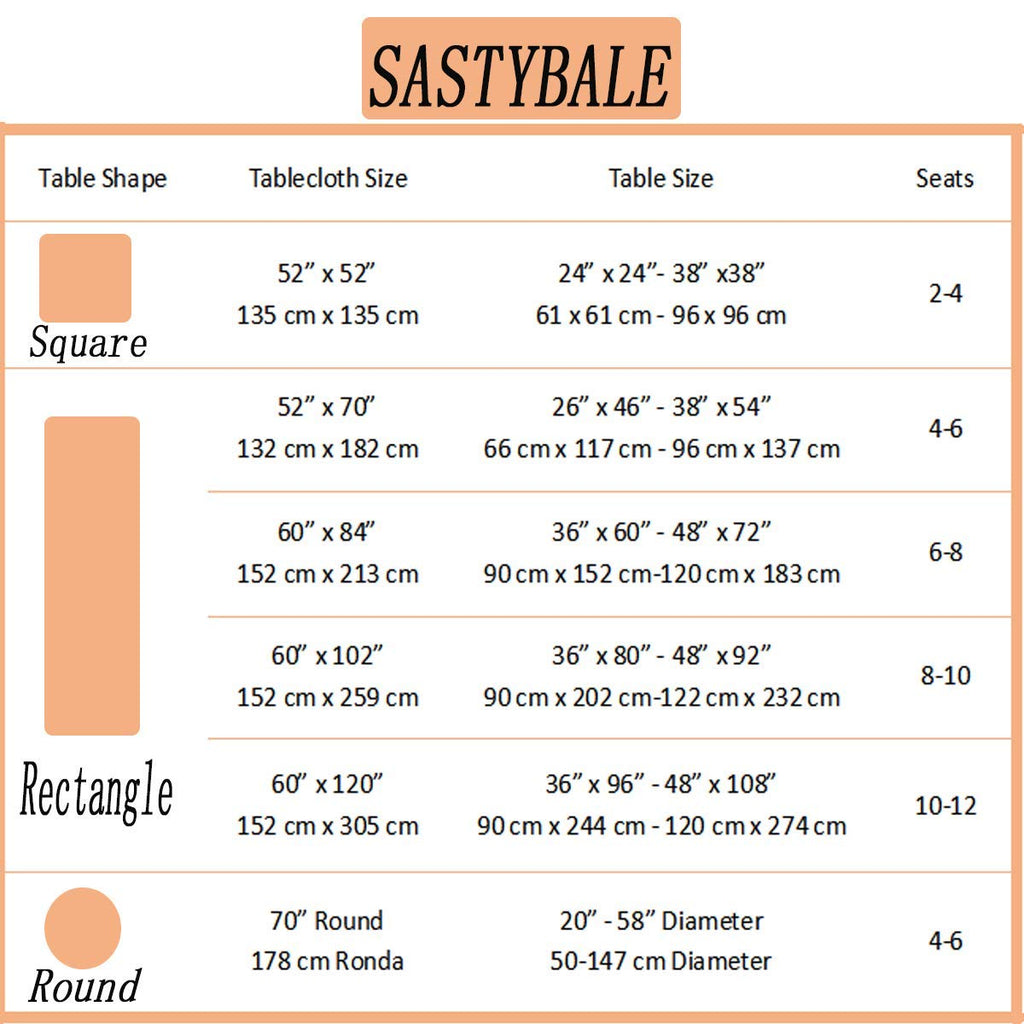 Fall Jacquard Tablecloth Rectangular 60 x 84 Inch, Amber