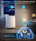 14,000 BTU Portable Air Conditioner Cools Up to 700 Sq.Ft, Auto