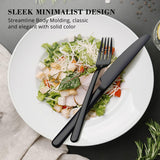 Black Silverware Set, 20-Piece Flatware Set for 4, 18/10 Stainless Steel Cutlery