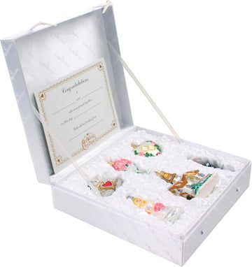 Wedding Collection Glass Ornament - Set of 6