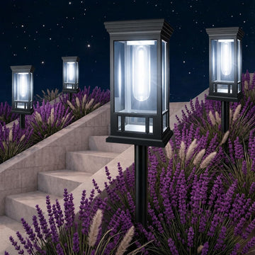 Solar Pathway Lights Outdoor Waterproof, 10 Pack Path Lights