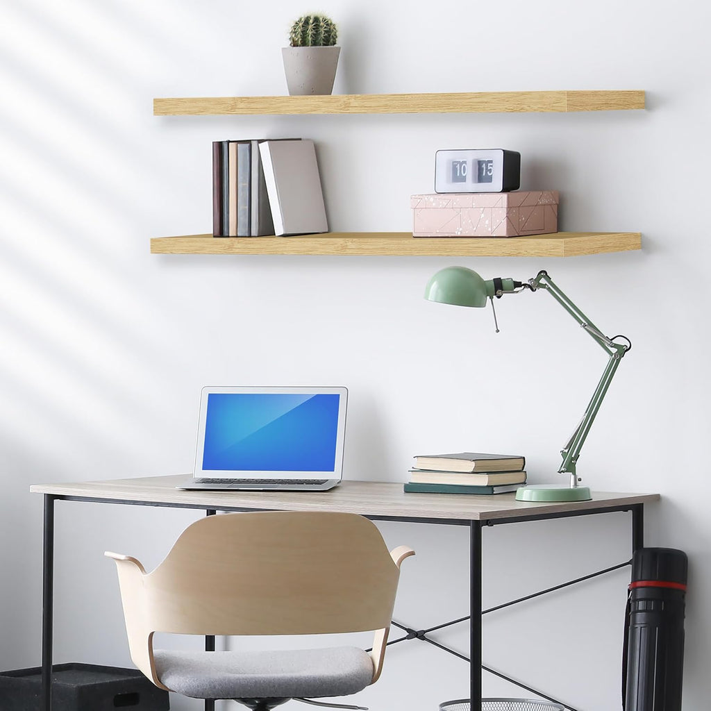 Floating Shelves for Wall - 48 Inch Long Bathroom Shelves, Wall Decor & Book Storage - Mounted Floating Shelf with