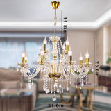 K9 Crystal Candle Chandeliers Lighting 12 Lights Pendant Ceiling Fixture Lamp for Dining Living Room Bedroom Hallway Entry Elegant Decoration (12 Bulbs) A110-B091C53PVP