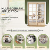 Preassembled Sliding Closet Door 60in x 80in (Double 31in), Spruce Wood Barn Door Slab with Bypass H