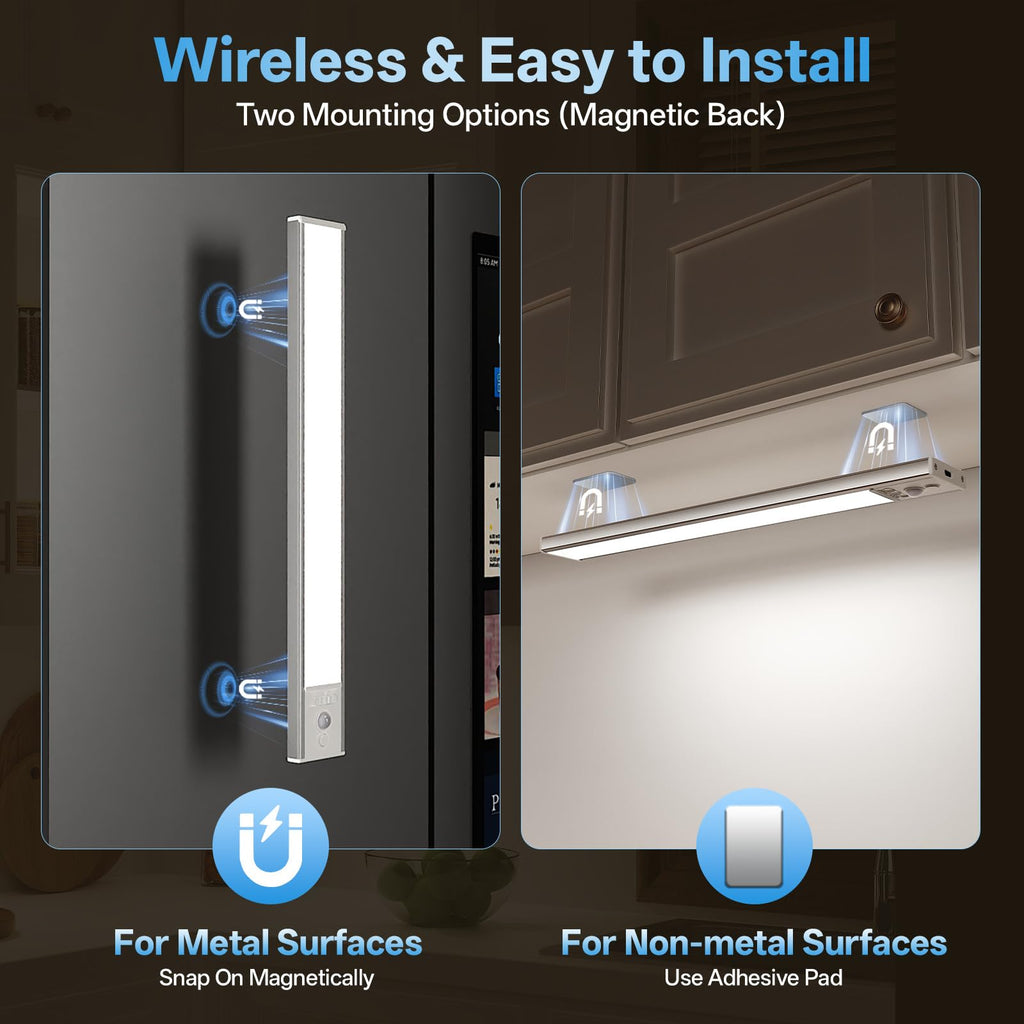 14inch Under Cabinet Lighting Wireless,Motion Sensor Light Indoor