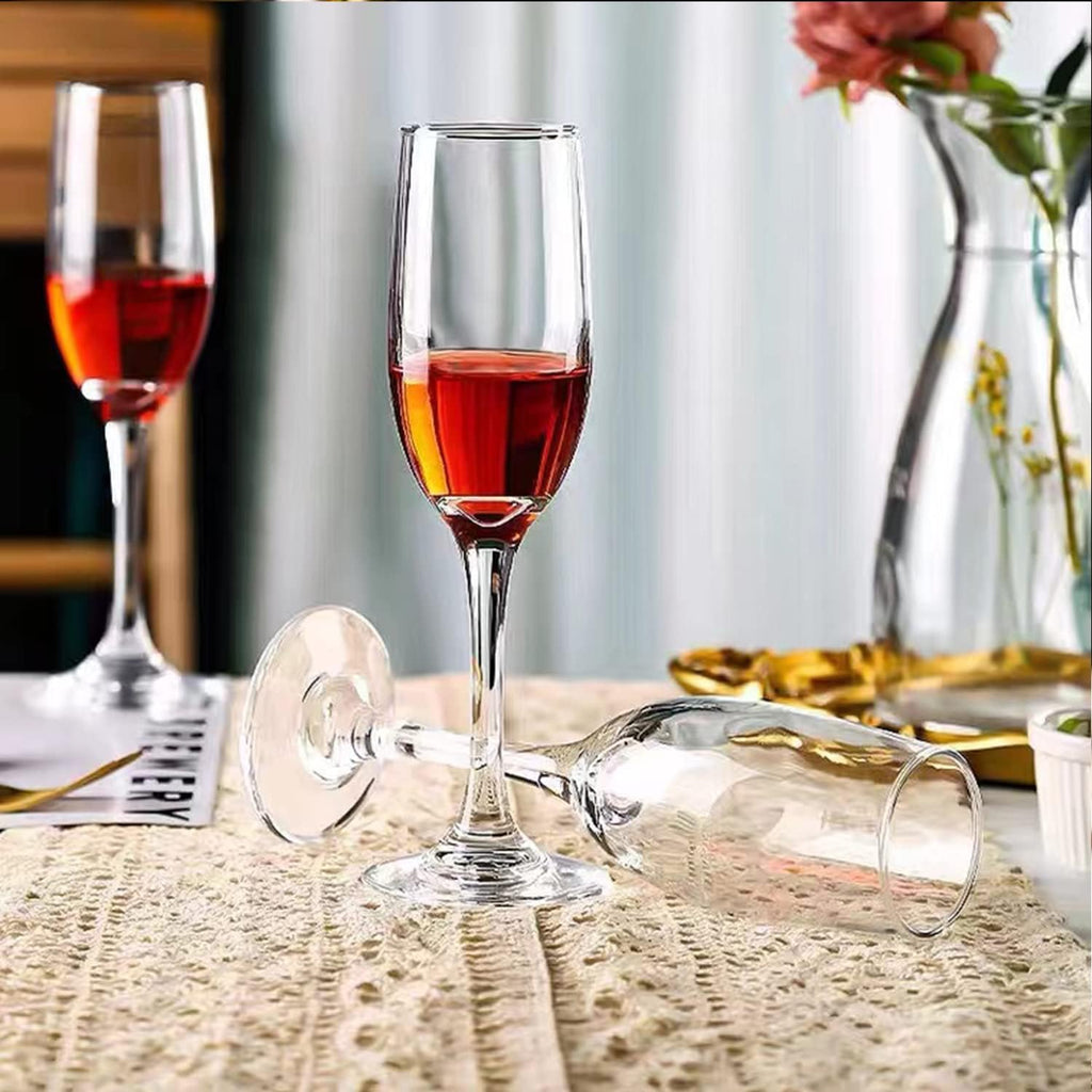 6oz Champagne Flute,Clear Champagne Glasses Set of 14, Elegant Stemmed Champagne Glasses Sparkling Wine Glasses for