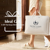 Goose Feather Down Fiber Comforters Queen, Extra Fluffy White Duvet Insert, Ultra-Soft, Breathable