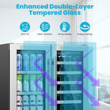 30 Inch Wine and Beverage Refrigerator, Beverage Fridge Cooler Under Counter
