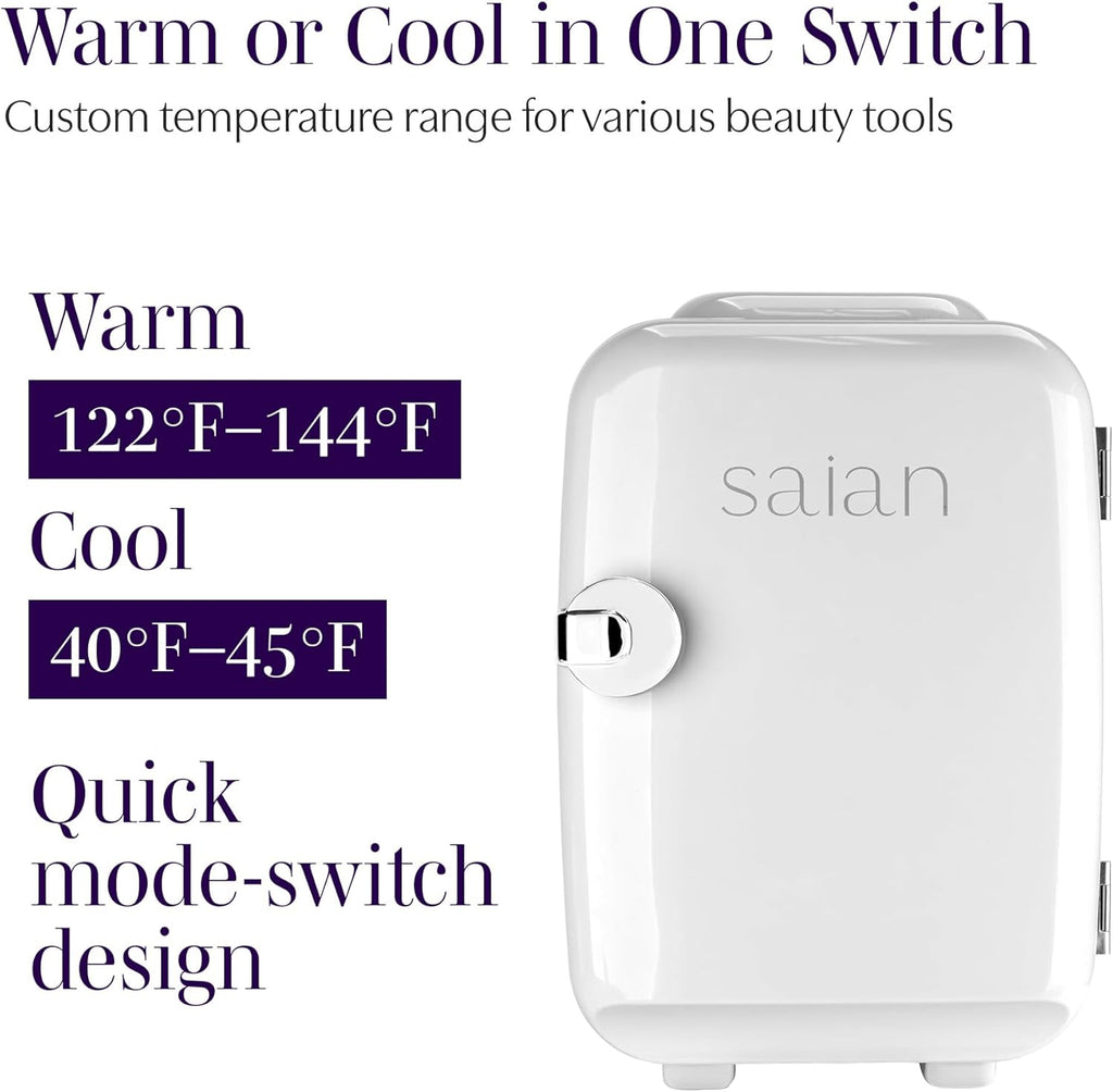 Esty Fridge for Skincare Products - Compact 4L Portable Mini Fridge with Quiet Dual Cooling and Warming for Beauty