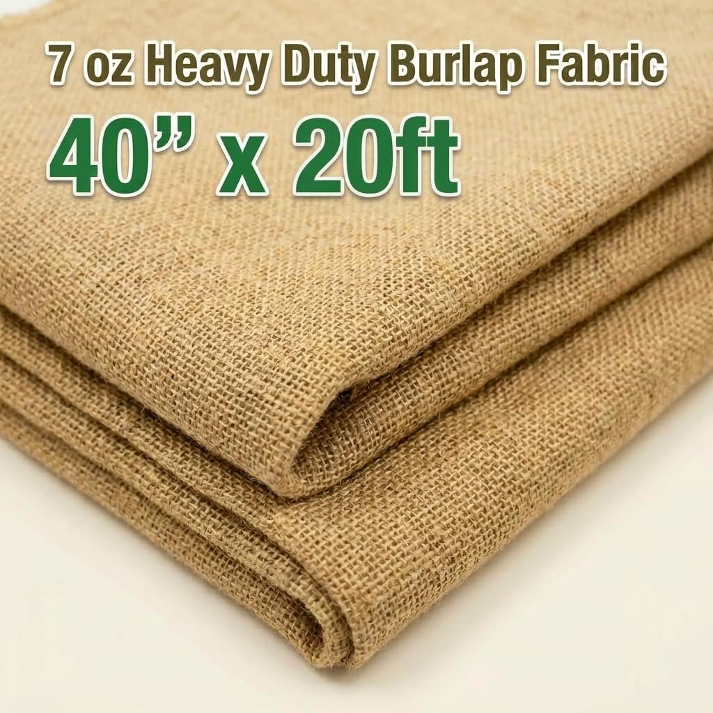 Natural Jute Burlap Fabric 40 in x 20 ft