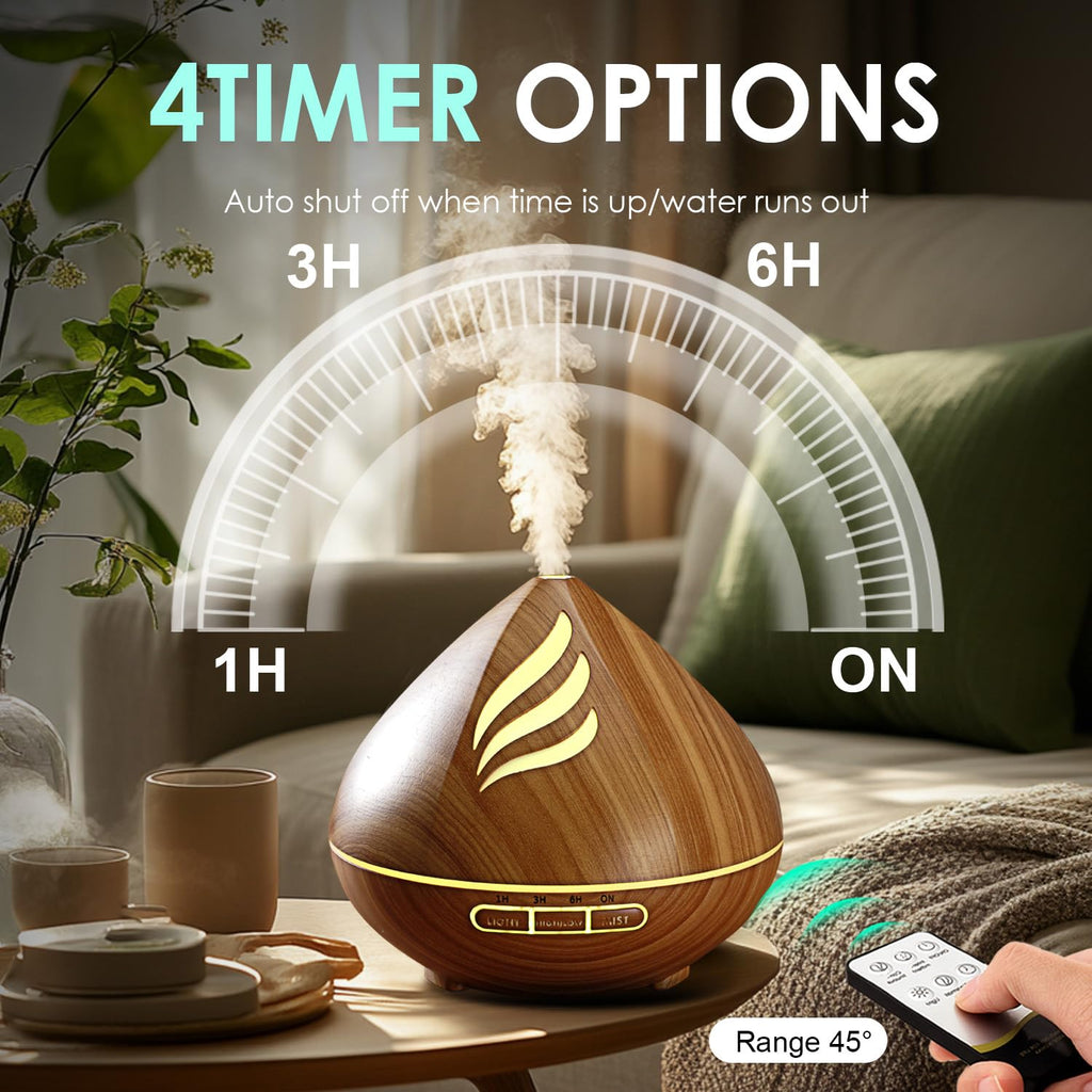 Essential Oil Scent Diffuser: Remote Control &14 Colors LED