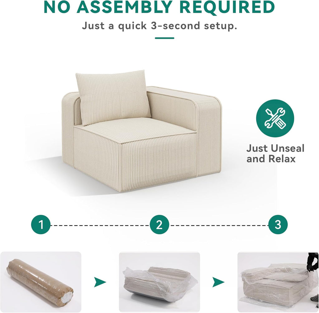 Cloud Sectional Couch, Boneless Couch Sofa, Sectional Couches