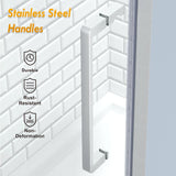 Frameless Pivot Shower Door 30.8-32" W X 72" H, 1/4" (6mm) Clear SGCC Tempered Glass, Hinged Pivot Swing Shower Door