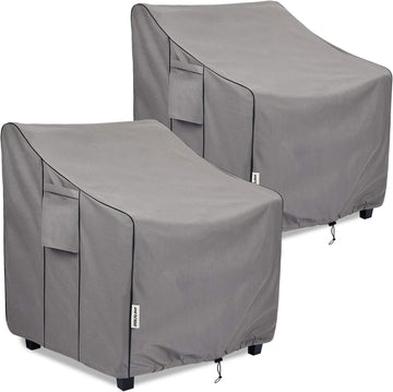 Patio Chair Covers Waterproof, Heavy Duty, 36x37x36 in, 2 Pack | UV resistant, tear proof, windproof drawstring