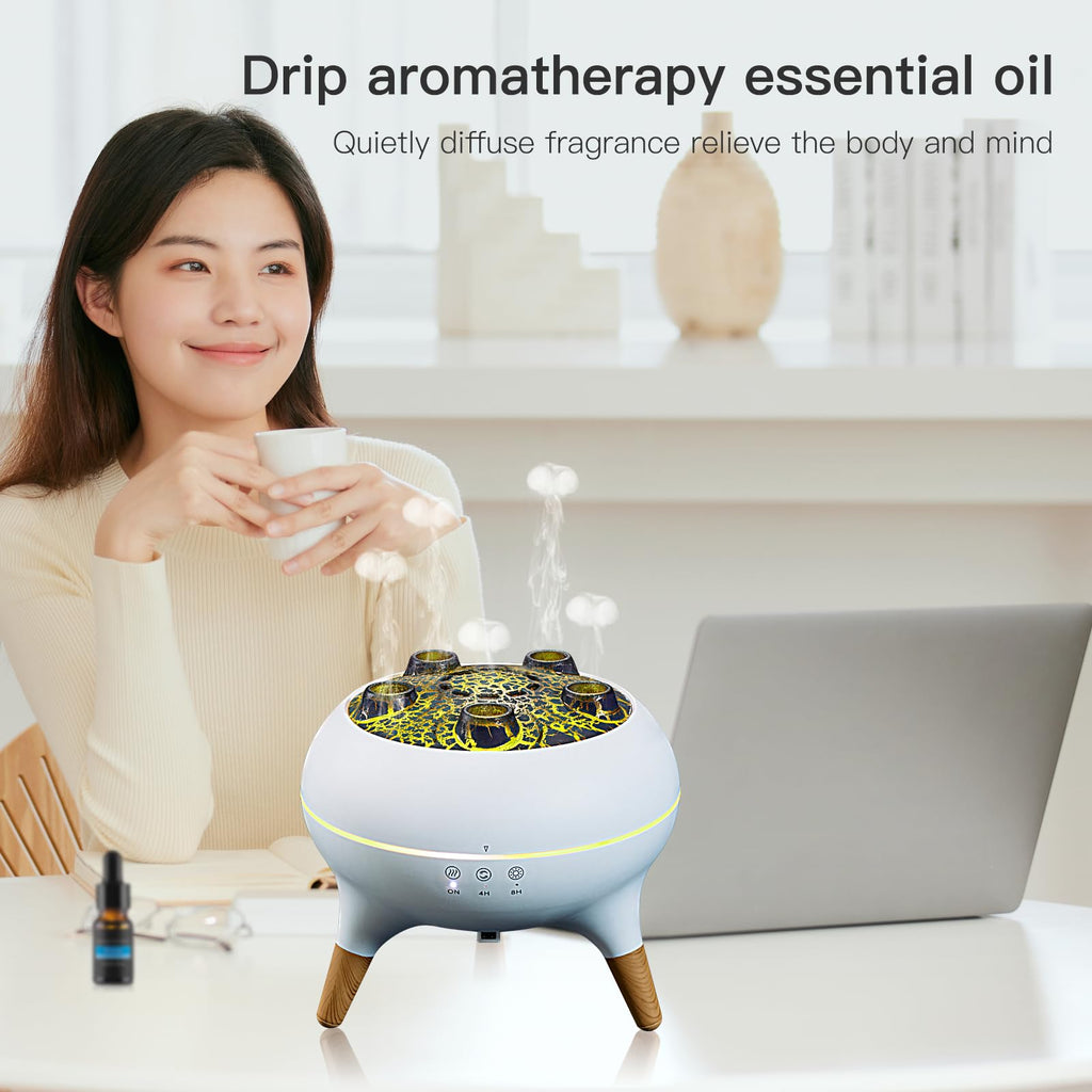 Essential Oil Diffuser, Jellyfish Diffuser Air Humidifiers Sound Pickup Ultrasonic Aromatherapy Diffuser Remote