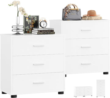 Closet Drawers Set of 2, Wood Closet Organizers and Storage with 3 Drawers, Closet Drawers Organizer System