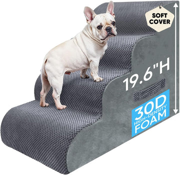 Pet Stairs for Dogs 4-Step, 19.6" H Pet Stairs for High Bed, Couch Sofa & Chair
