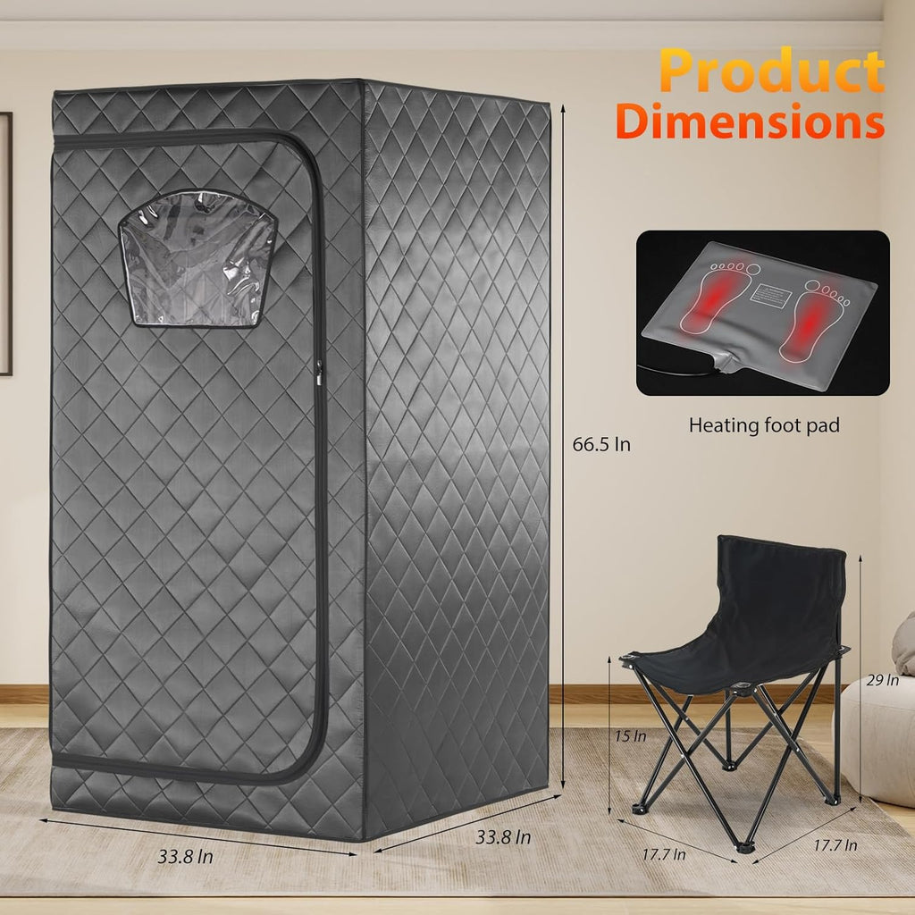 Portable Infrared Sauna for Home Spa | Full Size 1 Person Sauna | Full Body Personal Far Infrared Sauna Tent