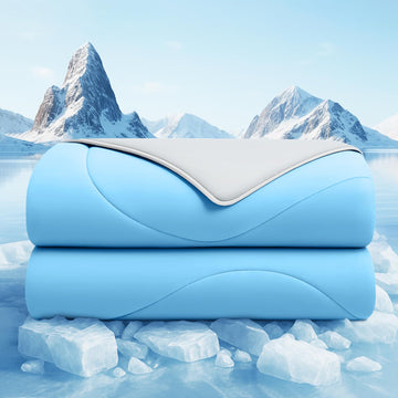 Cooling Comforter King Size, Cooling Blankets for Hot Sleepers and Night Sweats, Double Side Cool Soft Light Micro