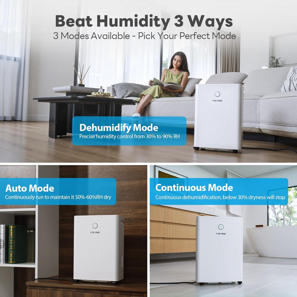 30Pint Dehumidifier for 1500Sq.Ft, Compressor Dehumidifiers for Home,Quiet Dehumidifier for Basement, Bedroom