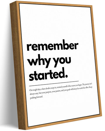 Floating Framed Inspirational Canvas Wall Art, 12x16in