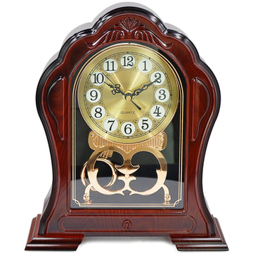 Antique Mantel Clock with Pendulum, Battery Operated(9.64" x 11.02")