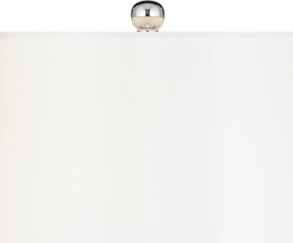 Euro Design Pablo Modern Table Lamp 27" Tall Swirling Multi Color Blue Hand Blown Art Glass Metal White Tapered Drum