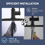 Kitchen Faucets with Pull Down Sprayer Commercial Industrial Stainless Steel Single Handle Single Hole Spring