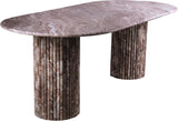 Messina Brown Marble Dining Table