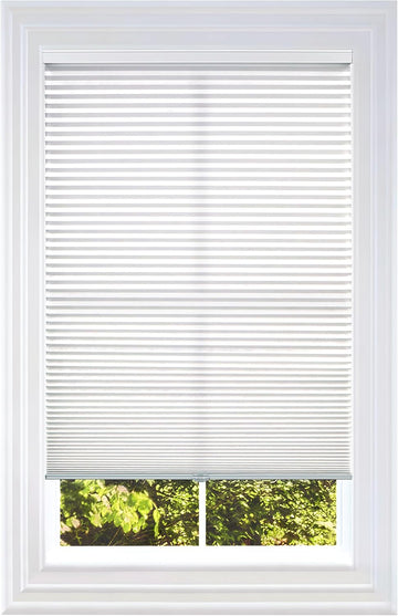 Cordless Cellular Shade, White, 18" W x 48" H