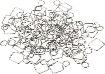 Chandelier Connector Clip, 60 Pack 14mm L x 8mm W Chandelier Stainless Steel Buckle Replacement for DIY Fastening