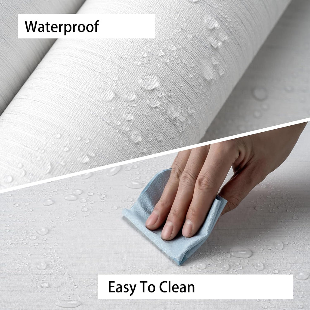 Grasscloth Textured Wallpaper Peel and Stick 24inX393in Fabric Wall Paper Upgraded Peel and Stick Vinyl Contact Paper
