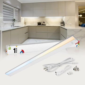 LED Under Cabinet Lighting, 48 Inch 24W, Plug in or Hardwired