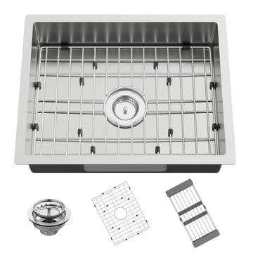 23x18x5.5In Stainless Steel, Low Height Design, Undermount
