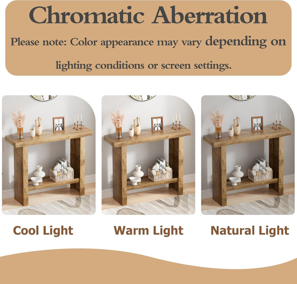 Farmhouse Wood Entryway Table Narrow Console Tables with Storage Behind The Couch Sofa, Entrance Side Table with