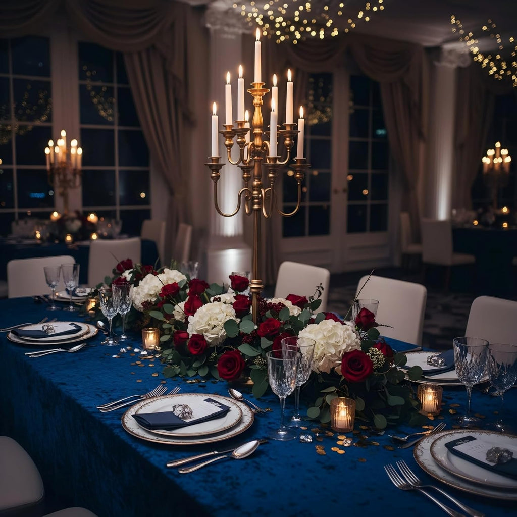 Gold Candelabra Centerpiece, 55'' Tall Floor Candle Holders, Metal 13 Arm Floor Candelabra Centerpiece Decorations