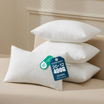12x20 Throw Pillow Inserts, Ultra-Soft Air Layer Pillow 4 Pack