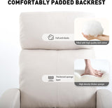 Recliner Chair Single Reclining Sofa Home Theater Seating with Lumbar Support and Padded Backrest for Living Room and