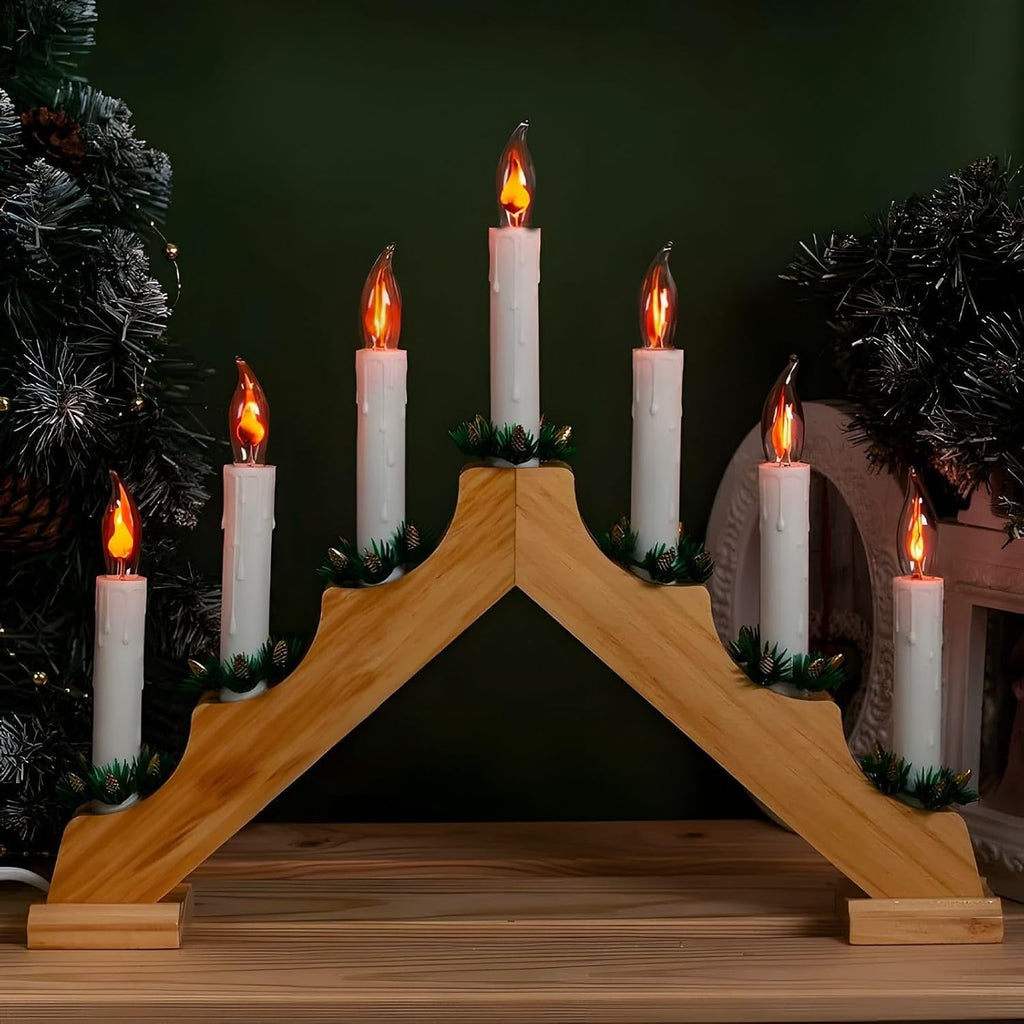 Upgraded Flame Light Bulbs, Compact E12 Chandelier Base Candle Flickering Fire Light Bulb for Halloween Christmas