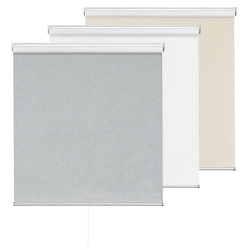 Cordless 100% Blackout Roller Shade, with Striped Jacquard, Thermal Insulated, UV Protection Fabric, Total Blackout