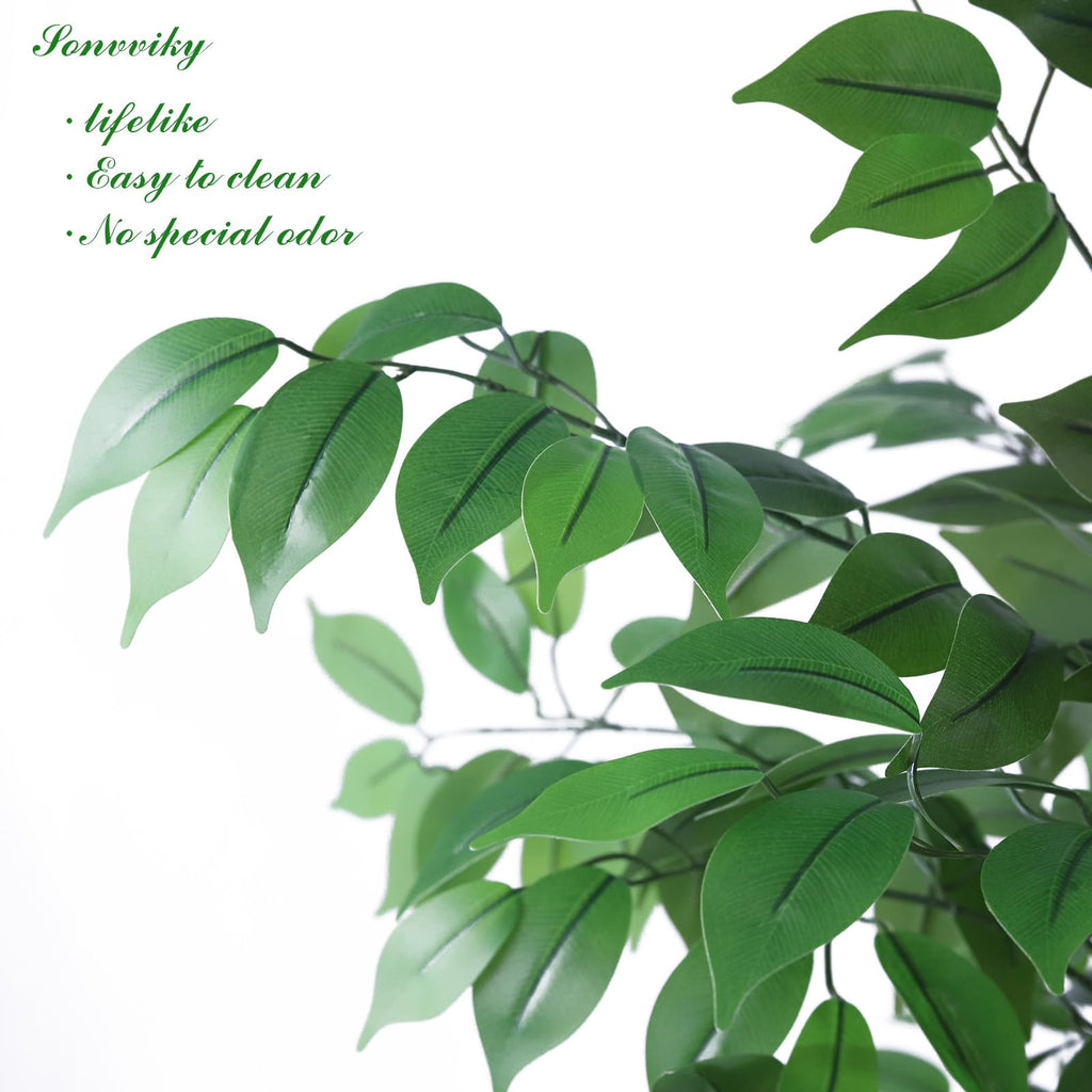 6Ft Ficus Tree Artificial, Fake Trees Artificial Indoor Decor