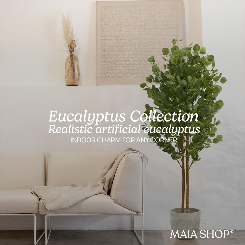 5ft Artificial Eucalyptus Tree - Faux Indoor Plant
