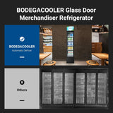 BODEGACOOLER Commercial Merchandiser Refrigerator, 5.7 Cu.Ft Single Swing Glass 