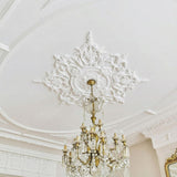 47.24 Inch Large Ceiling Medallion for Light Fixtures, 47.24"OD x 3.15"ID, Thermoformed Classic PVC Design Primed