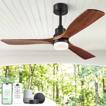 Ceiling Fans with Lights and Remote, 52 Inch Outdoor Ceiling Fan for Patios